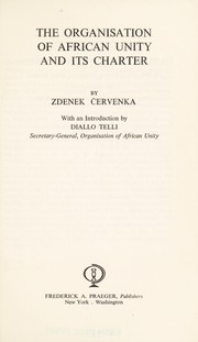 The Organisation of African Unity and its charter