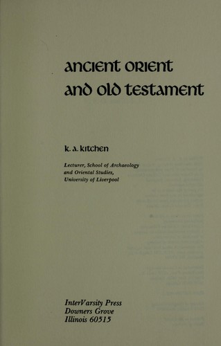 Ancient Orient and Old Testament