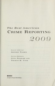 The Best American Crime Reporting 2009