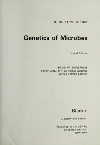The genetics of microbes