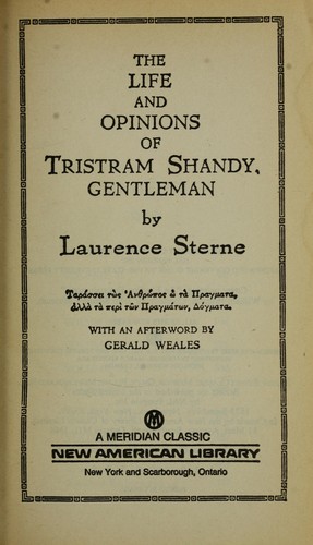 The Life and opinions of Tristram Shandy, gentleman