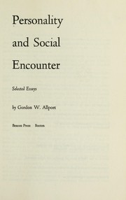 Personality and social encounter