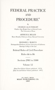 Federal practice and procedure