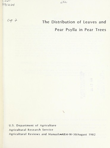 The distribution of leaves and pear psylla in pear trees
