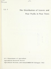 The distribution of leaves and pear psylla in pear trees