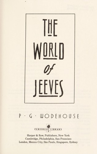 The world of Jeeves