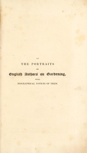 On the portraits of English authors on gardening