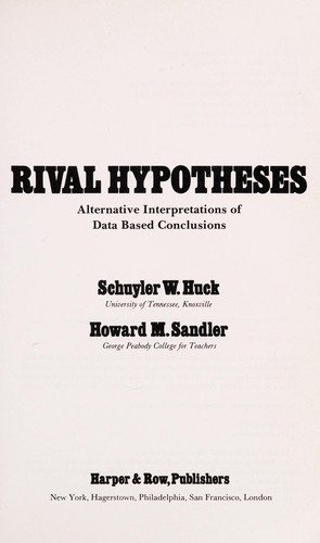 Rival hypotheses