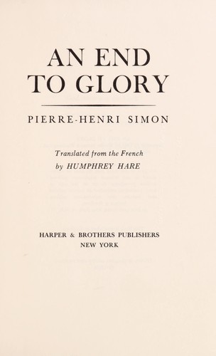 An end to glory