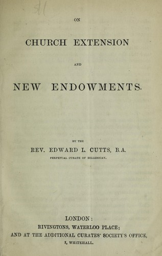 On church extension and new endowments