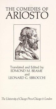 The comedies of Ariosto