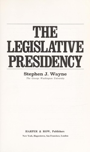The legislative Presidency