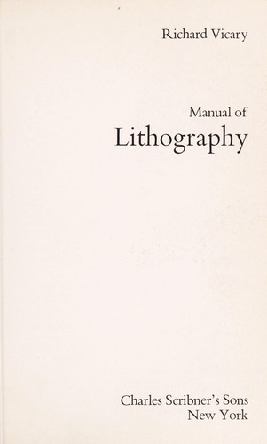 Manual of lithography