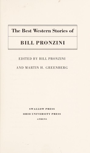 The best western stories of Bill Pronzini