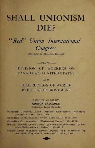 Shall unionism die?