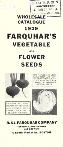 Farquhar's vegetable and flower seeds