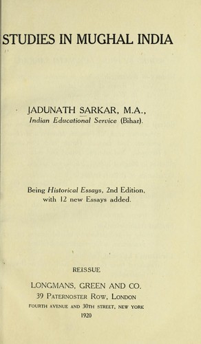 Studies in Mughal India