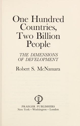 One hundred countries, two billion people; the dimensions of development