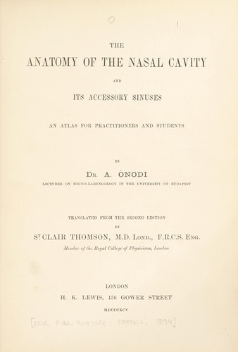 The anatomy of the nasal cavity and its accessory sinuses