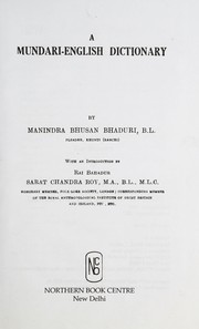 A Mundari-English dictionary