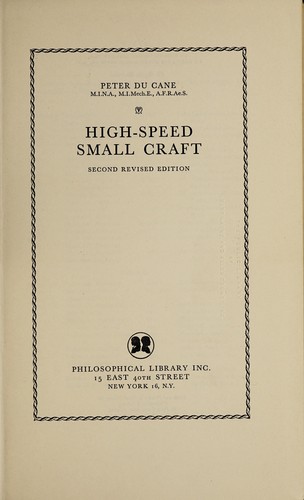 High-speed small craft