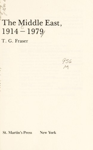The Middle East, 1914-1979