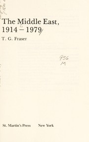 The Middle East, 1914-1979