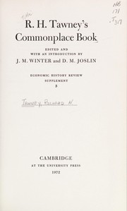 R. H. Tawney's Commonplace book