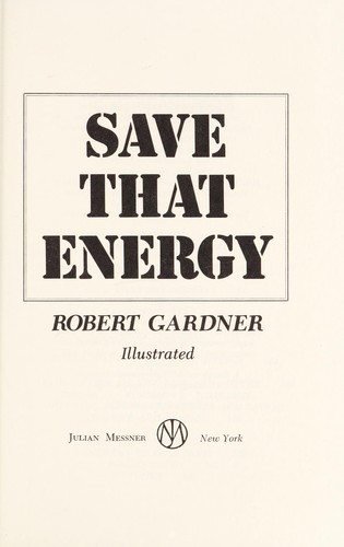 Save that energy