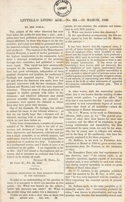 The ether discovery. R.Littell's living age, no. 201, 18 March, 1848