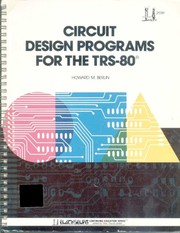 Circuit design programs for the TRS-80