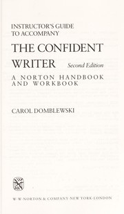 Instructor's guide to accompany the confident writer