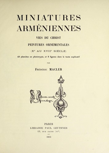 Miniatures arméniennes