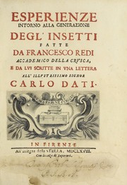 Esperienze intorno alla generazione degl' insetti