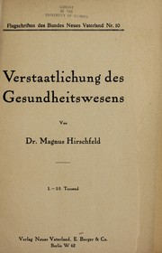 Verstaatlichung des gesundheitswesens