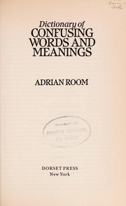 Dictionary of confusing words and meanings