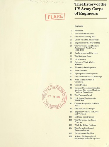 The History of the US Army, Corps of Engineers