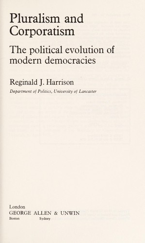 Pluralism and corporatism