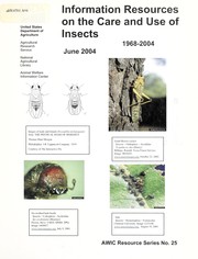 Information resources on the care and use of insects