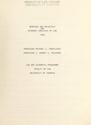 Readings and materials for economic analysis of law