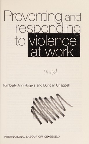 Preventing and responding to violence at work