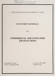 Statutory materials for commercial and consumer transactions