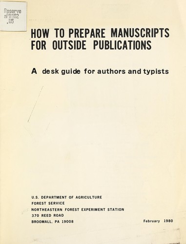 How to prepare manuscripts for outside publications