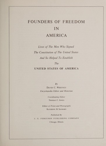Founders of freedom in America