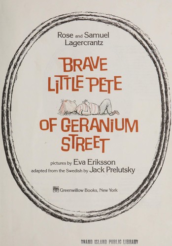 Brave little Pete of Geranium Street