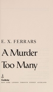 A Murder Too Many