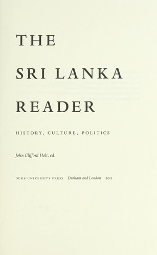 The Sri Lanka reader