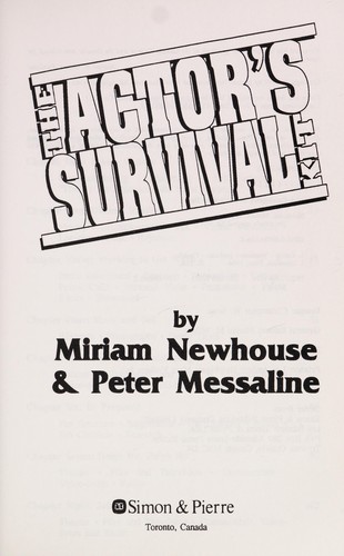 The actor's survival kit