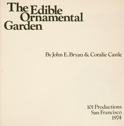 The edible ornamental garden