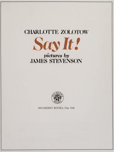Say it!